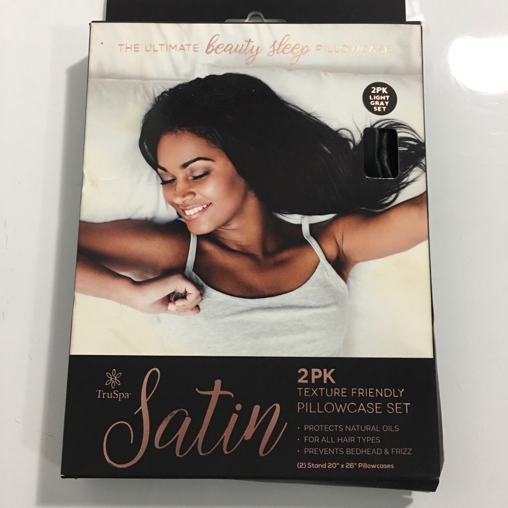 satin 2pk pillowcase (black)
